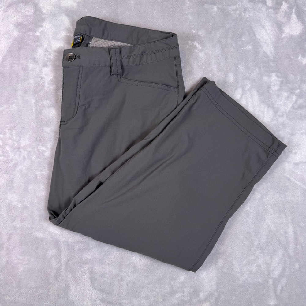Eddie Bauer Travex Horizon Stretch Hiking Crop Pants Womens 10 Grey